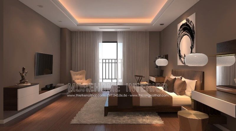 Thiết kế phòng ngủ chung cư theo yêu cầu tại Hà Nội