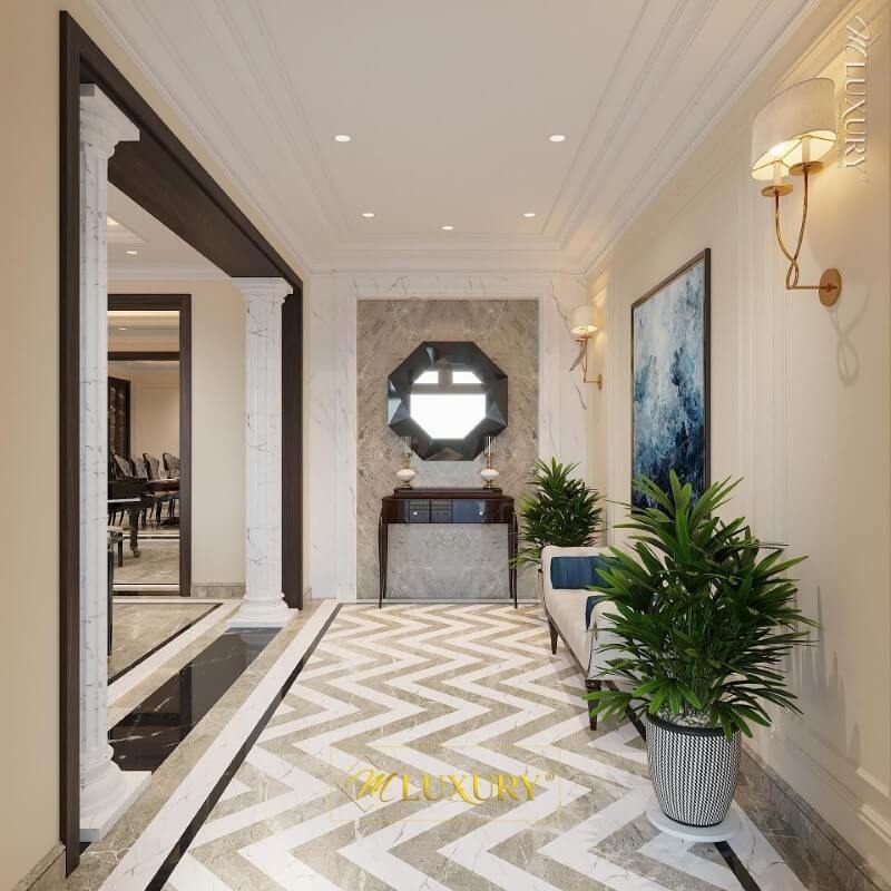 Gương trang trí đẹp cho phòng khách biệt thự Gương trang trí phòng khách đẹp, độc lạ và ấn tượng